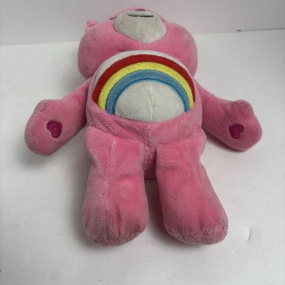Care Bears 9” CHEER BEAR Rainbow Belly Pink Stuffed Animal Plush 2021 - Picture 2 of 7